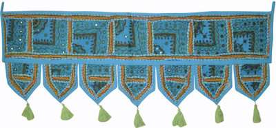 

Lal Haveli Ethnic Handmade Mirror Embroidered Door Decoration Door Hanging Toran(Cotton)