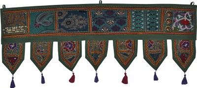 

Lal Haveli Vintage Handmade Cotton Bandhanwar Home Décor Door Valance Hanging Toran(Cotton)