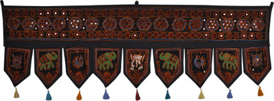 

Lal Haveli Mirror Work Cotton Door Valance Hanging Toran(Cotton)