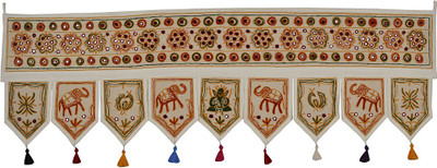 

Lal Haveli Decorative Elephant Design Cotton Door Hanging Toran(Cotton)