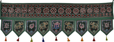 

Lal Haveli Elegant Traditional Design Embroidered Decorative Door Valance Hanging Toran(Cotton)