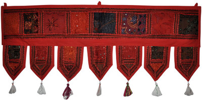 

Lal Haveli Ethnic Mirror and Embroidery Work Door hanging Toran(Cotton)