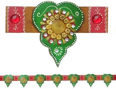 Creativity Centre Seven Wooden Leaves Toran(Wooden)