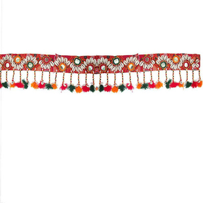 

Creativity Centre Colorful N Kauri Work Bandanwar Door Hanging Toran(kauri, rajasthani, chunri, resham)