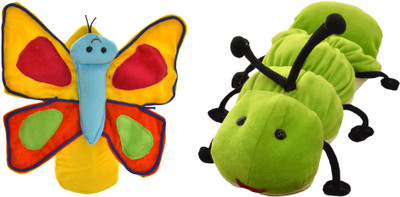 

Cuddly Toys Caterpillar and Butterfly Story telling Educational Hand Puppet Hand Puppets(Pack of 2)