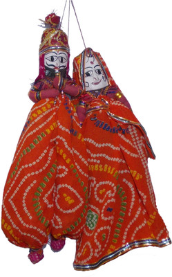 

Craft Expo Handcrafted Orange Puppets/Kathputli Pair For Kids & Home Decor Marionettes(Pack of 2)
