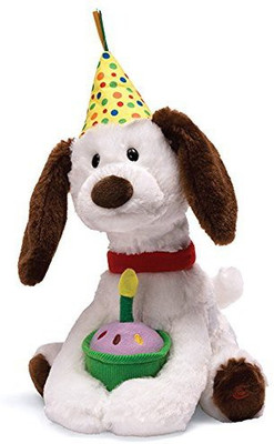 

Gund Happy Birthday Pup Animated 10" Plush(White)