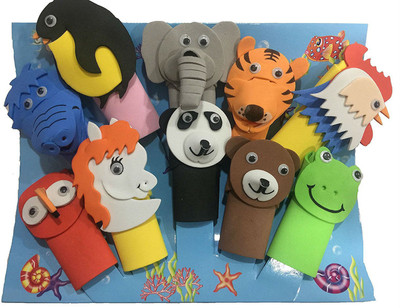 

Creative India Exports 10 Pcs Animal Soft Finger Puppets