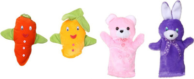 

Deals India Teddy, Bunny, Mango and Carrot (set of 4) Hand Puppets(Pack of 4)