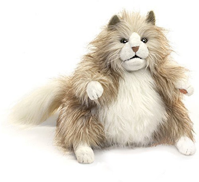 Folkmanis Fluffy Cat Hand Puppet - 20 inch(Multicolor57)