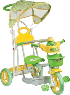 

MeeMee 2 In 1 Baby Canopy Tricycle With Rocker Function And Easy-To-Push Handle (Green) MM-237A Green Tricycle(Green)
