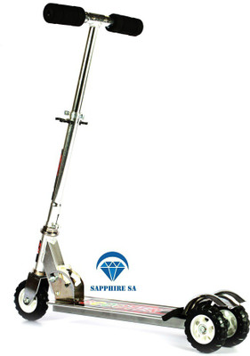 

SAPPHIRE SA Sapphire SA Heavy Metallic Big Size 3 Wheel Height Adjustable Kids Folding Scooter - Silver Tricycle(Silver)