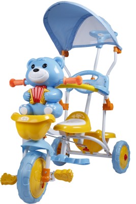 

Toyhouse Easy To Steer Teddy Bear Baby Twith Canopy And Push Handle Steering System Blue Thtchr9290cb Tricycle(Blue)