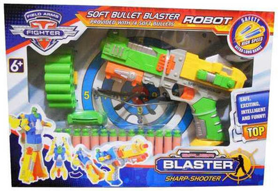 Taaza Garam Soft Bullets Blaster Robot Gun(Multicolor)