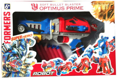 

Vaibhav Transformers Optimus Prime Soft Bullet Blaster Gun - Robot(Multicolor)