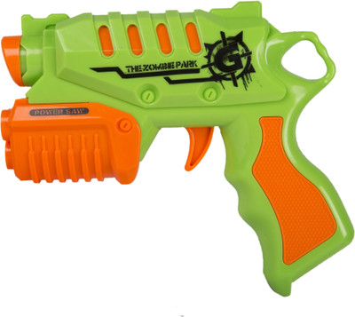 

Building Mart Super Fun Rapid Fire Toy Bullet Gun With 2 Zombie Targets(Green)