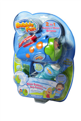 

Toy Market 2 IN 1 BUBBLE N' WATER GUN (Blue)(Blue)
