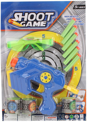 

Smiles Creation Shoot Game Gun With 6 Bullets Toy For Kids(Multicolor)