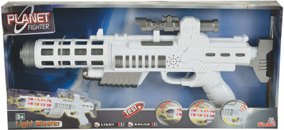 Simba Wot Planet Fighter B/O Light Blaster Rifle Sound Guns & Darts(White)