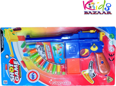 

KidsBazaar Shot Game Resistance Gun with 10 Bullets(Blue)