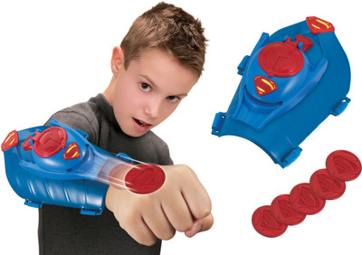 Thinkway Toys Kryptonian Gauntlet with Disc Launcher(Blue, Red)