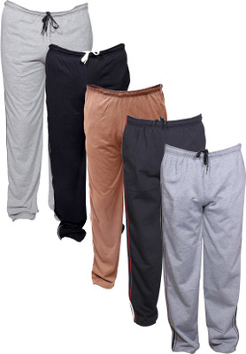 Indistar Solid Men Brown, Black, Grey Track Pants