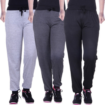 

Gag Wear Solid Women's Multicolor Track Pants, Black;dark grey;light grey