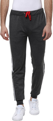 Urbano Fashion Colorblock Men Black Track Pants