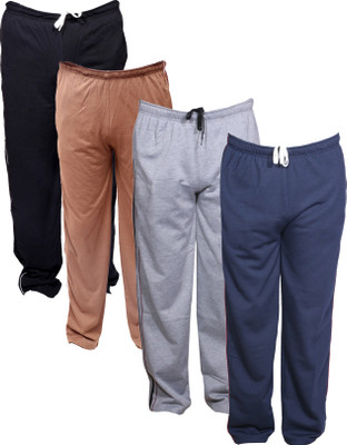 Indistar Solid Men Brown, Blue, Grey Track Pants