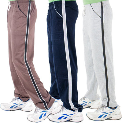 WellFitLook Solid Men Black Track Pants