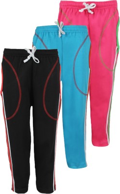 

Wee Care Track Pant For Girls(Multicolor, Rani & black & t-blue