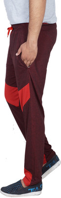 

Dee Mannequin Self Design Men's Maroon Track Pants