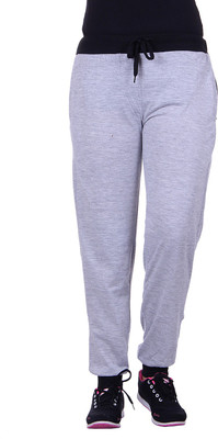 Gag Wear Solid Women's Grey Track Pants, Light grey