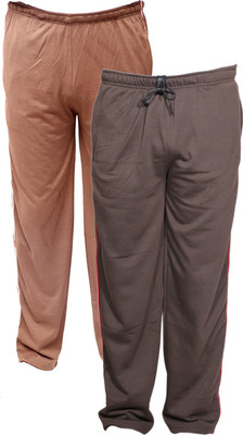 Indistar Solid Men Brown Track Pants