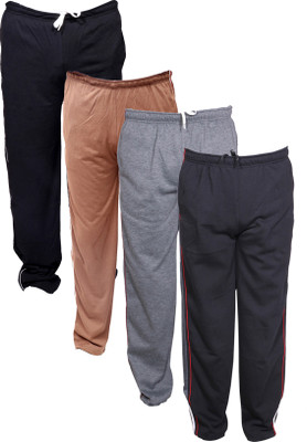 Indistar Solid Men Brown, Black, Grey Track Pants
