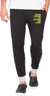 

Campus Sutra Printed Men's Black Track Pants