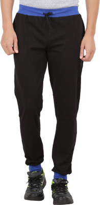 CHECKERSBAY Solid Men Black Track Pants