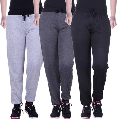 

Gag Wear Solid Women's Multicolor Track Pants, Black;dark grey;light grey