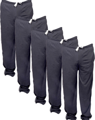 Indistar Solid Men Black Track Pants