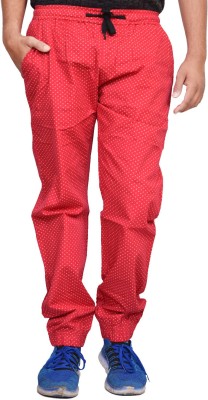 BRITISH TERMINAL Self Design Men Red Track Pants