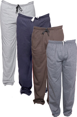 Indistar Solid Men Brown, Grey Track Pants