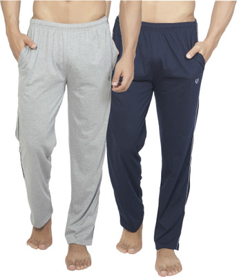 

Alan Jones Solid Men' Dark Blue, Grey Track Pants, Navy-milange