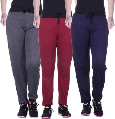 

Gag Wear Solid Women's Multicolor Track Pants, Dark grey;maroon;navy