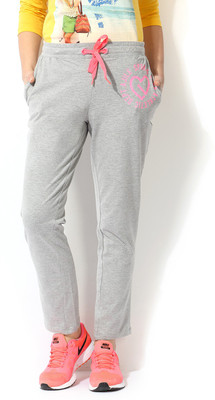 

Ajile by Pantaloons Solid Women's Grey Track Pants, Grey melange