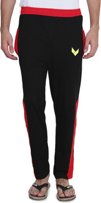 Vividfab Striped Men's Black Track Pants
