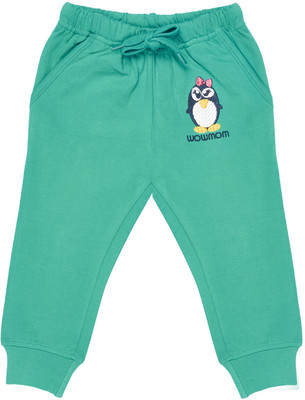Wow Mom Track Pant For Girls(Green