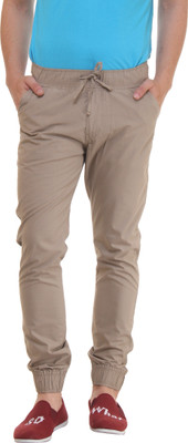 

Fifty Two Solid Men's Beige Track Pants