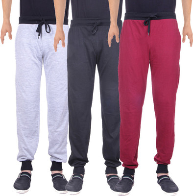 

Gag Wear Solid Men' Multicolor Track Pants, Black;light grey;maroon