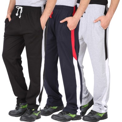 CHECKERSBAY Solid Men Dark Blue, Black, Grey Track Pants