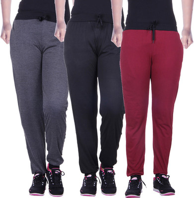

Gag Wear Solid Women's Multicolor Track Pants, Black;dark grey;maroon